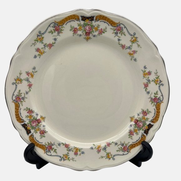 Vintage Edwin M Knowles China Co Pair of Luncheon Plates Union Made USA 9.25" - Picture 3 of 6
